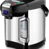 NutriChef Digital Water Boiler and Warmer - 3L/3.17 Qt Stainless Electric Hot Water Dispenser w/ LCD Display, Rotating Base, Keep Warm, Auto Shut Off, Safety Lock, Instant Heating for Coffee & Tea