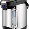 NutriChef Digital Water Boiler and Warmer - 4L/4.23 Qt Stainless Electric Hot Water Dispenser w/ LCD Display, Rotating Base, Keep Warm, Auto Shut Off, Safety Lock, Instant Heating for Coffee & Tea