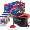 O-Cedar Easywring Microfiber Spin Mop & Bucket Floor Cleaning System with 3 Extra Refills