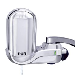 PUR PLUS Faucet Mount Water Filtration System, Chrome – Vertical Faucet Mount Water Filter for Sink – Crisp, Great-Tasting Filtered Water, FM3700