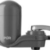 PUR PLUS Faucet Mount Water Filtration System, Gray – Vertical Faucet Mount for Crisp, Refreshing Water, FM2500V