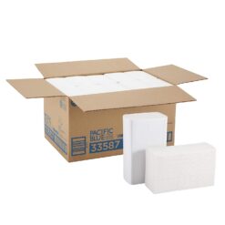 Pacific Blue Ultra Trifold Recycled Paper Towels by GP PRO (Georgia-Pacific): 33587: 220 Paper Towels Per Pack: 10 Packs Per Case: White