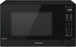 Panasonic NN-SN65KB Microwave Oven with Inverter Technology 1200W, 1.2 cu.ft. Small Genius Sensor One-Touch Cooking, Popcorn Button, Turbo Defrost-NN-SN65KB (Black)