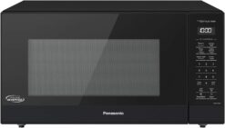 Panasonic NN-SN75LB cu.ft Cyclonic Inverter Countertop Microwave Oven 1250Watt Power with Genius Sensor Cooking, 1.6 cft, Black