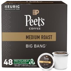 Peet's Coffee, Medium Roast K-Cup Pods for Keurig Brewers - Big Bang 48 Count (1 Box of 48 K-Cup Pods)