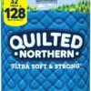Quilted Northern Ultra Soft & Strong® Toilet Paper, 32 Mega Rolls = 128 Regular Rolls, 2-ply Bath Tissue (Pack of 1)