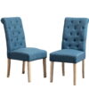 Roundhill Furniture Habit Dining Chair, Set of 2, Blue