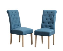 Roundhill Furniture Habit Dining Chair, Set of 2, Blue