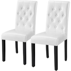 SMILE MART Dining Chair, Set of 2, White