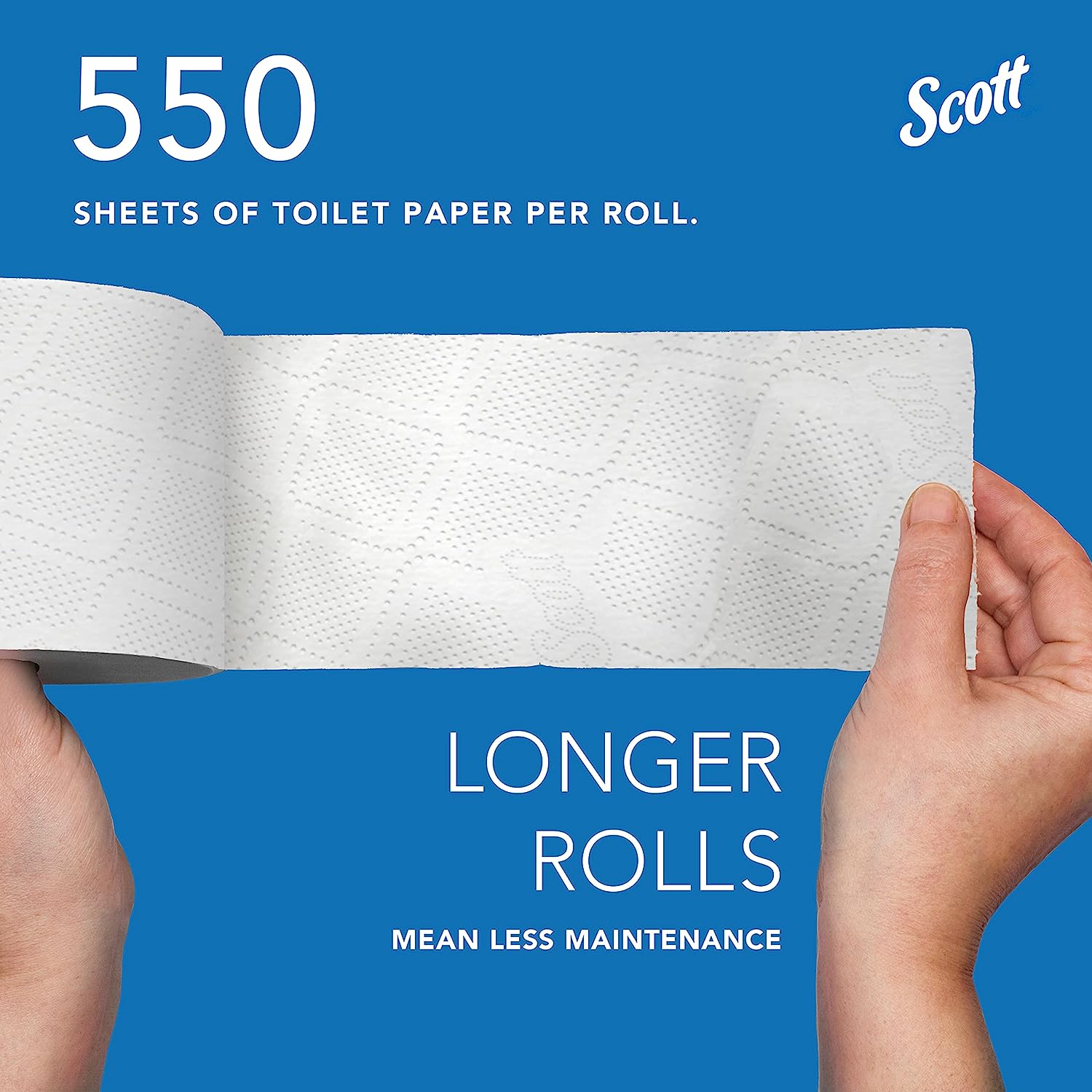 Scott Professional Standard Roll Toilet Paper (04460), with Elevated  Design, 2-Ply, White, Individually wrapped rolls, (550 Sheets/Roll, 80