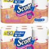 Scott ComfortPlus Toilet Paper, 12 Double Rolls, Bath Tissue (2 Pack)