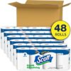 Scott Rapid-Dissolving Toilet Paper, 48 Double Rolls (6 Packs of 8) = 96 Regular Rolls, 231 Sheets Per Rolls