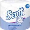 Scott® Professional Standard Roll Toilet Paper (04460), with Elevated Design, 2-Ply, White, Individually wrapped, (550 Sheets/Roll, 80 Rolls/Case, 44,000 Sheets/Case)