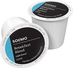 Solimo Light Roast Coffee Pods, Breakfast Blend, Compatible with Keurig 2.0 K-Cup Brewers, 100 Count