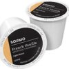 Solimo Light Roast Coffee Pods, French Vanilla Flavored, Compatible with Keurig 2.0 K-Cup Brewers, 100 Count