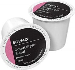 Solimo Medium Roast Coffee Pods, Donut Style, Compatible with Keurig 2.0 K-Cup Brewers, 100 Count