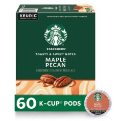 Starbucks Coffee K-Cup Pods—Maple Pecan Flavored Coffee—Naturally Flavored—100% Arabica—6 boxes (60 pods total)