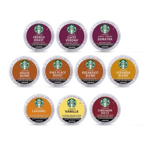 Starbucks K-Cup Coffee Pods—Starbucks Blonde, Medium, Dark Roast & Flavored Coffee—Variety Pack—1 box (40 pods total)
