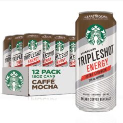 Starbucks Tripleshot Energy Extra Strength Espresso Coffee Beverage, Caffe Mocha, 225mg Caffeine, 15oz cans (12 Pack)