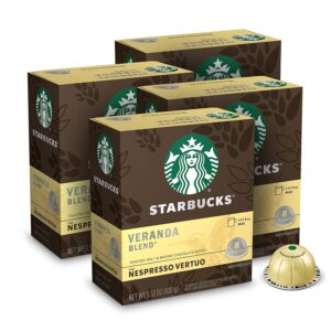 Starbucks by Nespresso Blonde Roast Veranda Blend Coffee (32-count single serve capsules, compatible with Nespresso Vertuo Line System)
