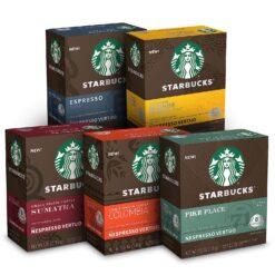 Starbucks by Nespresso Favorite Variety Pack Coffee & Espresso (44-count single serve capsules, compatible with Nespresso Vertuo Line System)