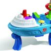 Step2 Fiesta Cruise Sand & Water Table with Umbrella | Kids Outdoor Play Table, Multicolor (894800)