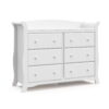 Storkcraft Avalon 6 Drawer Classic Double Dresser White