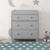 Storkcraft Beckham 3 Drawer Modern Changing Dresser Pebble Gray