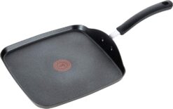 T-fal Ultimate Hard Anodized, Nonstick 10.25 In. Square Griddle, Black, 10.25 Inch, Grey