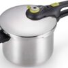 T-fal Ultimate Stainless Steel Pressure Cooker 6.3 Quart Induction Cookware, Pots and Pans, Dishwasher Safe Silver