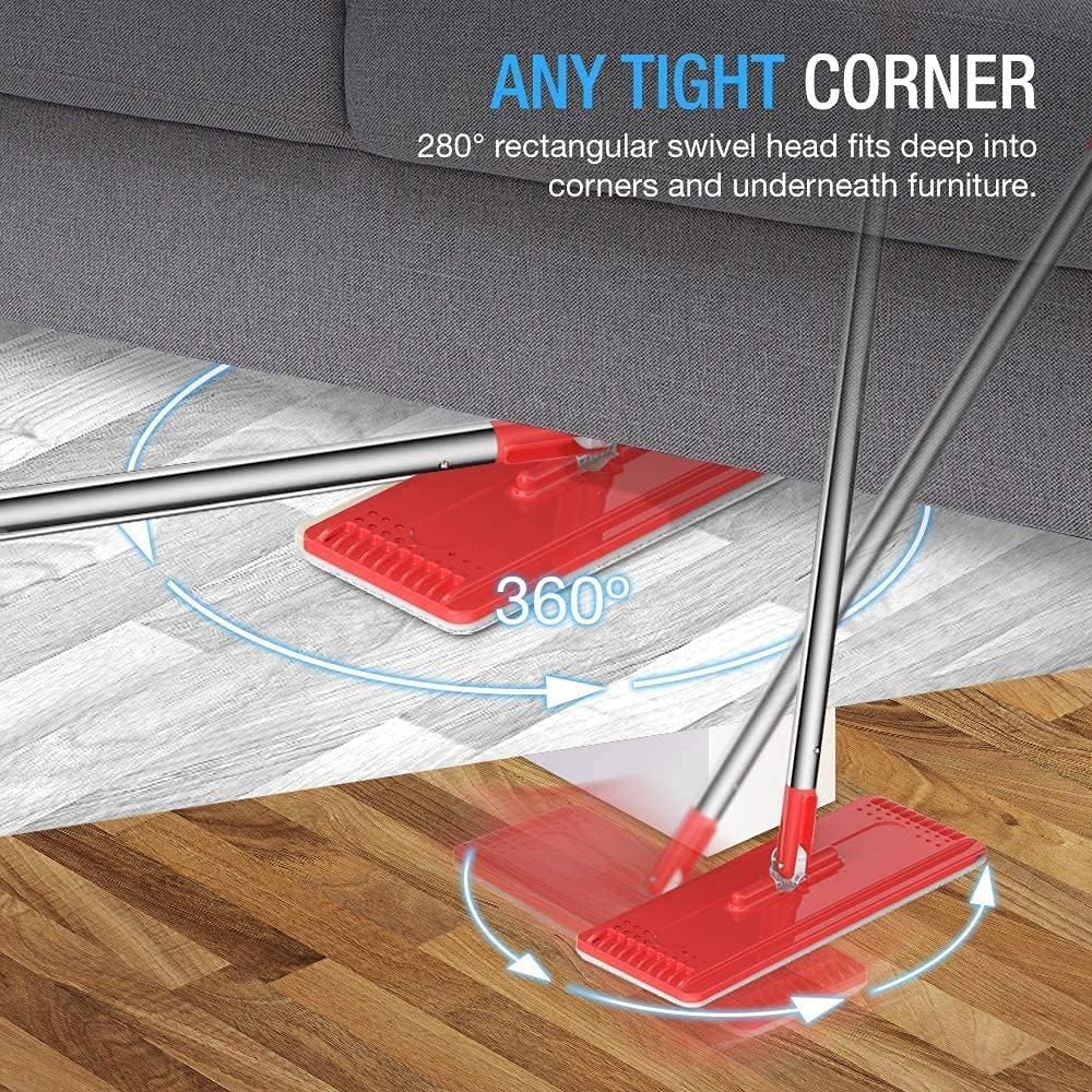 Microfiber Mop Floor Cleaning System - Washable Pads Perfect