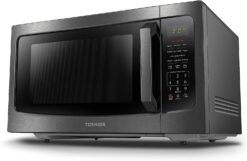 TOSHIBA ML-EM45P(BS) Countertop Microwave Oven with Smart Sensor and Position Memory Turntable, Memory Function, 1.6 Cu.ft with 13.6