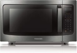 TOSHIBA ML-EM45PIT(BS) Countertop Microwave Oven with Inverter Technology, Kitchen Essentials, Smart Sensor, Auto Defrost, 1.6 Cu.ft, 13.6
