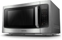 TOSHIBA ML-EM45PIT(SS) Countertop Microwave Oven With Inverter Technology, Kitchen Essentials, Smart Sensor, Auto Defrost, 1.6 Cu Ft, 13.6