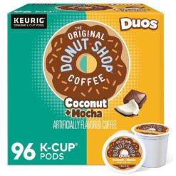 The Original Donut Shop Coconut Mocha, Single-Serve Keurig K-Cup Pods, Flavored Medium Roast Coffee, 96 Count