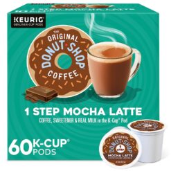 The Original Donut Shop Mocha Latte, Single Serve Coffee K-Cup Pod, Flavored Coffee, 60 Count