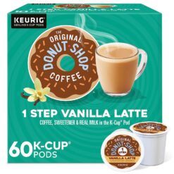 The Original Donut Shop Single-Serve Keurig K-Cup Flavored Coffee Pods, Vanilla Latte, 10 Count (Pack of 6)