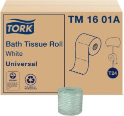 Tork Universal Bath Tissue Roll, 2-Ply, 48 rolls, 500 sheets, TM1601A, White