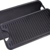 Victoria 18.5-by-10-Inch Rectangular Cast Iron Griddle, Preseasoned Reversible Griddle
