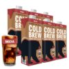 Wandering Bear Organic Mocha Cold Brew Coffee, 32 fl oz, 6 pack - Extra Strong, Smooth, Organic, Unsweetened, Shelf-Stable, and Ready to Drink Iced Coffee, Cold Brewed Coffee, Cold Coffee
