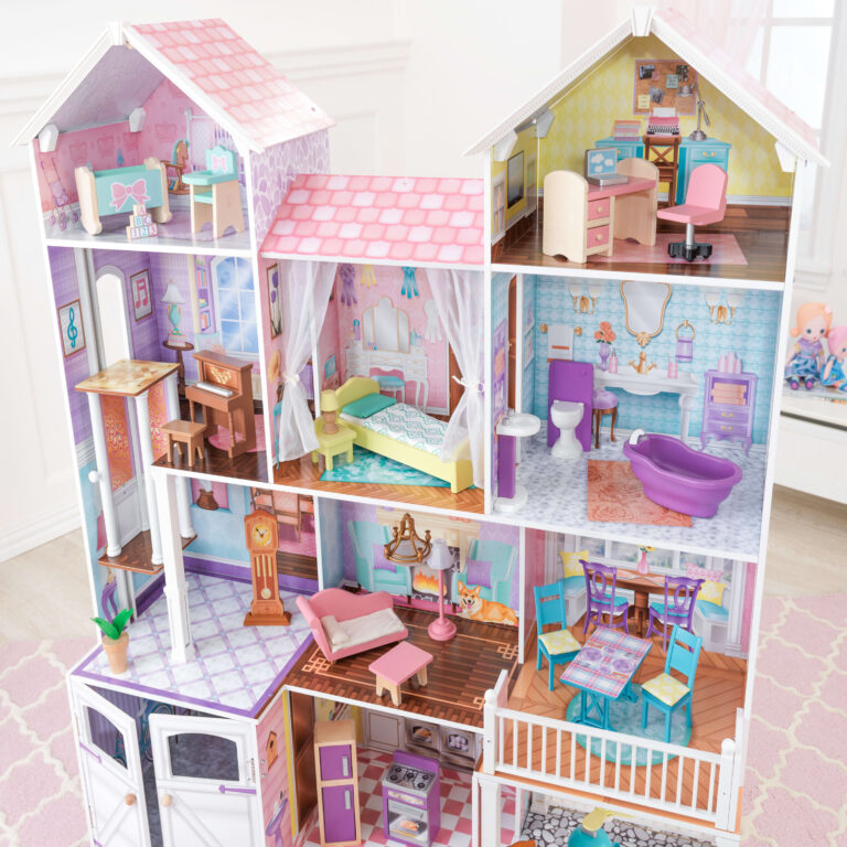 KidKraft Country Estate Wooden Dollhouse with 31 Accessories ...