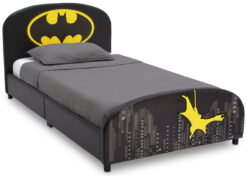 Delta Children DC Comics Batman Upholstered Twin Bed, Black