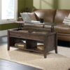 Sauder Carson Forge Lift-Top Coffee Table, Coffee Oak Finish