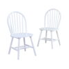 Better Homes and Gardens Autumn Lane Windsor Solid Wood Dining Chairs, Set of 2, Solid White
