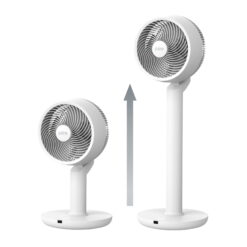 Pure Enrichment 2-in-1 Circulating Floor & Desk Fan - 24 Fan Speeds, Vertical and Horizontal Oscillation, Optional Remote Control Operation, Auto-Off Timer and Sleep Mode - Ideal for the Whole House