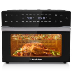 Beelicious® Smart Large Air Fryer Toaster Ovens, 30L Extra  , with Rotisserie & Dehydrator, 6 Accessories, Black