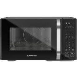 Chefman Microcrisp 1.1 cu. ft. Countertop Microwave Oven + Crisper, 1800 Watts, Black