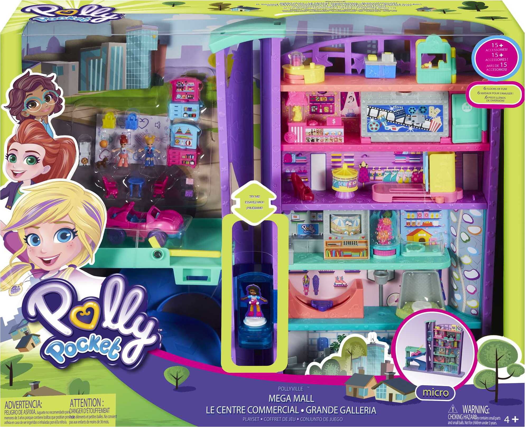 Playset e Mini Boneca - Polly Pocket - Pollyville - Mega Shopping