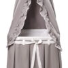 Badger Basket Majesty Baby Bassinet with Canopy - Gray and White Bedding