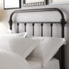 Weston Home Nottingham Spindle Metal Twin Headboard, Antique Dark Bronze